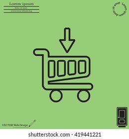 shopping cart (basket) line icon