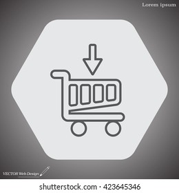 shopping cart (basket) line icon