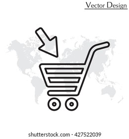 shopping cart (basket) line icon