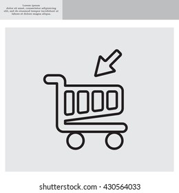 shopping cart (basket) line icon