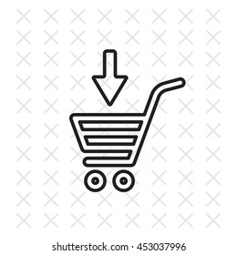 shopping cart (basket) line icon
