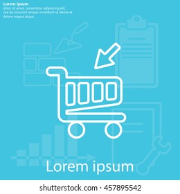 shopping cart (basket) line icon