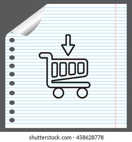 shopping cart (basket) line icon