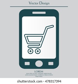 shopping cart (basket) line icon