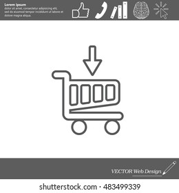 shopping cart (basket) line icon