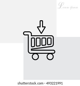 shopping cart (basket) line icon