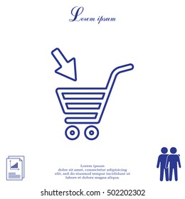 shopping cart (basket) line icon