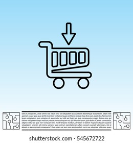 shopping cart (basket) line icon