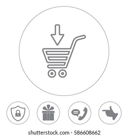 shopping cart (basket) line icon