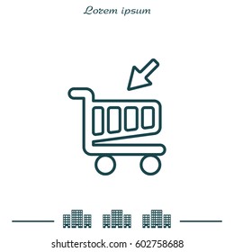 shopping cart (basket) line icon