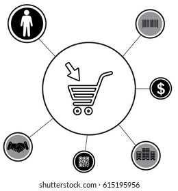 shopping cart (basket) line icon
