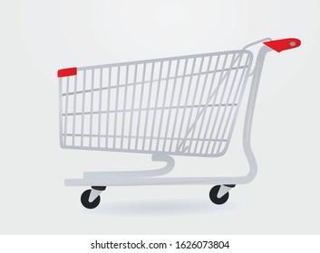 Shopping cart basket. vector illustration