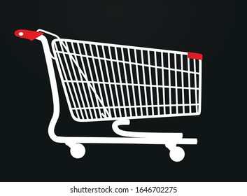 Shopping cart basket. vector illustration