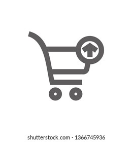 Shopping cart and baskets icons. Online store symbols. - Vector
