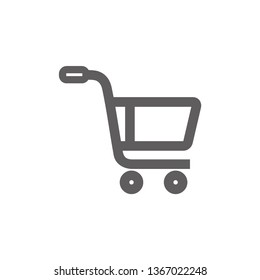 Shopping cart and baskets icons. Online store symbols. - Vector
