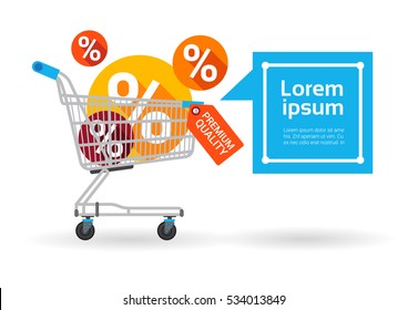 Shopping Cart Big Sale Banner Vector Illustration