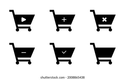 shopping cart Black flat icon vector