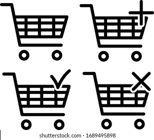 Shopping cart / black and white