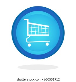 Shopping Cart, Blue Button