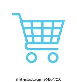 Shopping cart blue web icon
