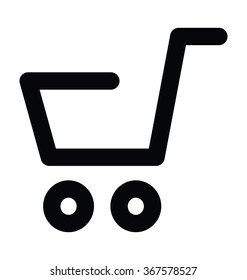 Shopping Cart Bold Line Vector Icon