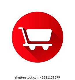 Shopping cart button icon. Shop basket internet click symbol. Purchase sign. Buy banner for online store isolated on white background