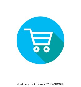 Shopping cart button logo template illustration