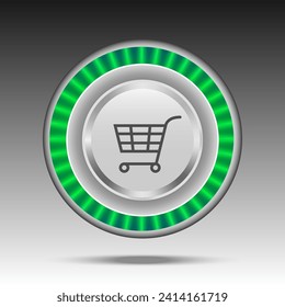Shopping cart buttons icon web sign symbol illustration options for webdesign