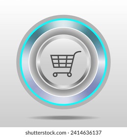 Shopping cart buttons icon web sign symbol illustration options for webdesign
