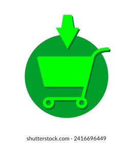 Shopping cart buttons icon web sign symbol illustration options for webdesign