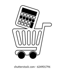shopping cart with calculator