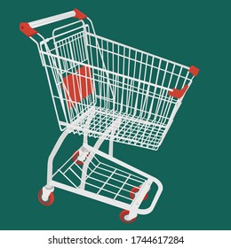 Shopping cart, Carry, Basket, Buy, Trolley, Shop, Purchase, Vector, Pushcart, Illustration, Design, Grocery,web, concept, sign, element, box, isolated, fashion, marketing, bag, flat, retail, fruit, 