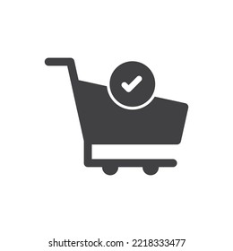 Shopping Cart Check Icon Sign Symbol