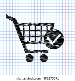 Shopping Cart and Check Mark Icon