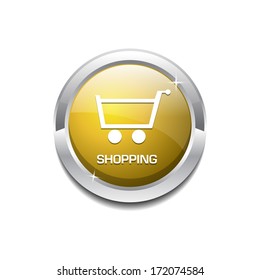 Shopping Cart Circular Vector Icon Design