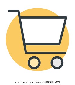 Shopping Cart Colored Vector Icon 