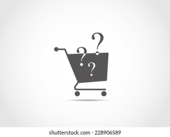 Shopping Cart Confuse Doubt