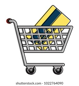 shopping cart with credit card