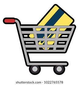 shopping cart with credit card