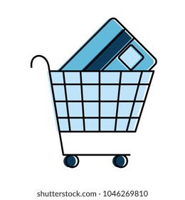 shopping cart with credit card