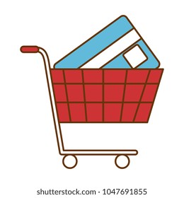 shopping cart with credit card
