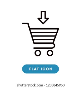 Shopping cart cyber monday vector icon