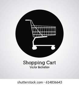 Shopping cart design. commerce and store icon, graphic vector