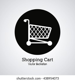 Shopping cart design. Market icon. Flat illustration