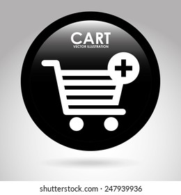 shopping cart design, vector illustration eps10 graphic
