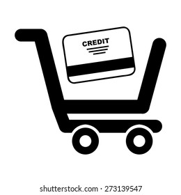 shopping cart design, vector illustration eps10 graphic 