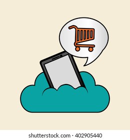shopping cart design, vector illustration