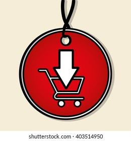 shopping cart design , vector illustration