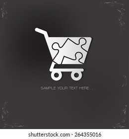 Shopping cart design,vector logo design template