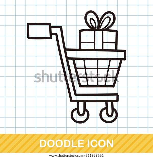 Shopping Cart Doodle Stock Vector (Royalty Free) 361939661 Shutterstock